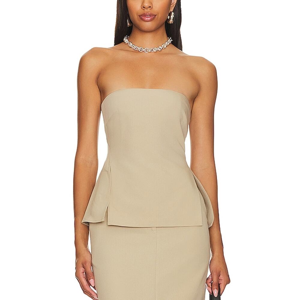Lpa Sleek Taupe Sand Idalia Tube Top Size XXS